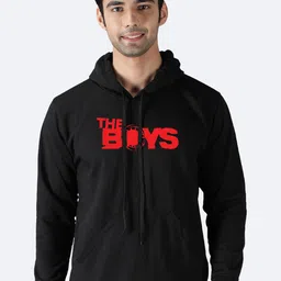 Mad Over Print Typography Printed Hooded Fleece Sweatshirt-image-41