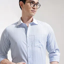 INVICTUS Slim Fit Striped Pure Cotton Formal Shirt-image-38