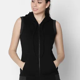 Rute Women Black Solid Hooded Sweatshirt-picture-28