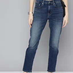 Levis Women 724 Slim Fit High-Rise Light Fade Stretchable Jeans-image-25