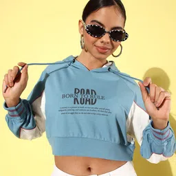 The Roadster Life Co. Printed Hooded Crop Sweatshirt-picture-39