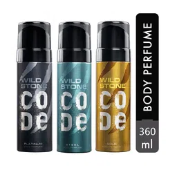 wild stone code Wild Stone Men Set Of 3 Code Steel Body Perfume Spray-picture-19