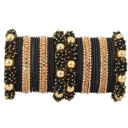 nmii Set Of 40 Gold-Plated Zircon Studded Chuda Bangles-picture-29