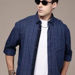 The Roadster Life Co. Pure Cotton Opaque Checked Casual Shirt-picture-15