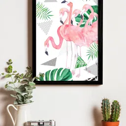 Art Street White & Pink Printed Synthetic Wood Framed Individual Wall Art-picture-26