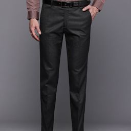 Raymond Men Textured Slim Fit Formal Trousers-picture-34