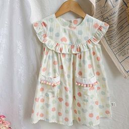 LULU & SKY Floral Print Flutter Sleeve A-Line Dress-picture-48