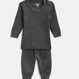 BODYCARE INSIDER Kids Grey Striped Anti Bacterial Thermal Set-picture-34