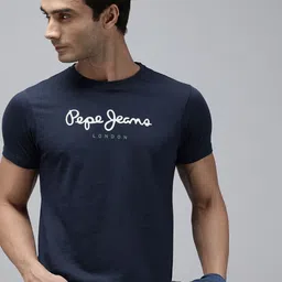 Pepe Jeans Brand Logo Printed Pure Cotton Slim Fit T-shirt-picture-35