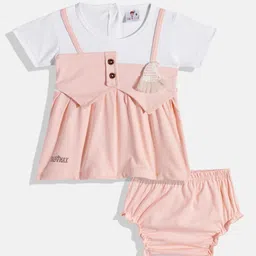 BABYMAX Infants Colourblocked Pure Cotton Fit & Flare Dress-picture-21