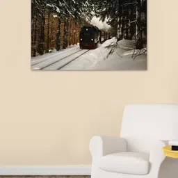 999Store White & Brown Train Wall Art-picture-24