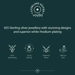 Studio Voylla Rhodium-Plated Geometric Pendants with Chains image 3