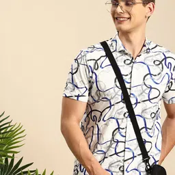 Mast & Harbour Men Slim Fit Abstract Printed Casual Shirt image 1