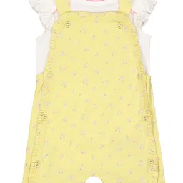 mothercare Girls White Bodysuit With Dungaree-image-49