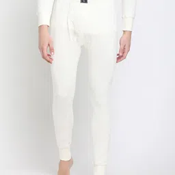 DIXCY SCOTT Men Off-White Solid Thermal Bottoms-image-8