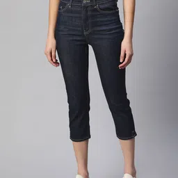Marks & Spencer Women Skinny Fit High-Rise Cropped Jeans image 1