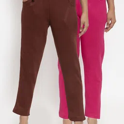 TAG 7 Women Acrylic Pack of 2 Solid Leggings-image-68