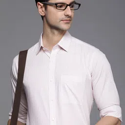 Raymond Men White Striped Pure Cotton Slim Fit Casual Shirt-picture-28