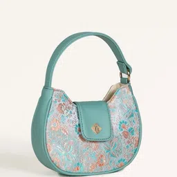 Nestasia Floral Embroidered Half Moon Handheld Bag-picture-25