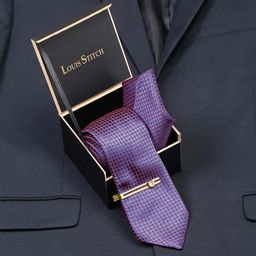 LOUIS STITCH Men Italian Silk Necktie Accessory Gift Set-picture-16