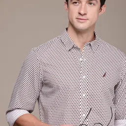 Nautica Slim Fit Opaque Printed Casual Shirt-picture-28
