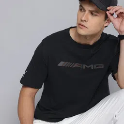 PUMA Motorsport Mercedes AMG Petronas Logo Printed Pure Cotton T-shirt-picture-39