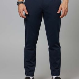 Celio Men Mid Rise Plain Slim Fit Trousers-picture-11