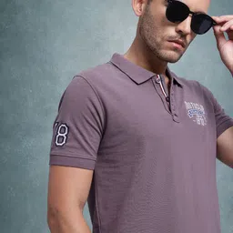 The Roadster Life Co. Embroidered Pure Cotton Polo T-shirt image 1