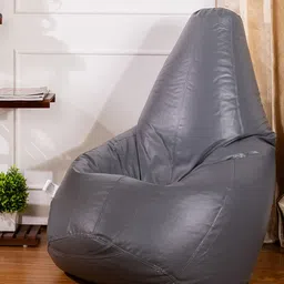 THREADVIBE LIVING Grey Teardrop Bean Bag With Bean-picture-52
