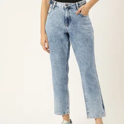 Harvard Acid Wash Pure Cotton Cropped Jeans-picture-25