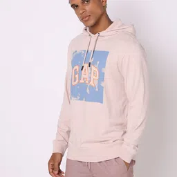 GAP Brand Logo Printed Hooded Pure Cotton T-shirt-picture-14