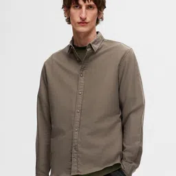 SELECTED Slim Fit Long Sleeves Cotton Casual Shirt-picture-17