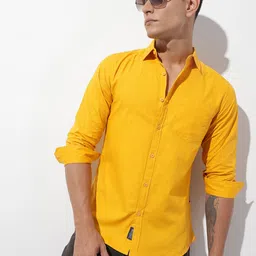 The Roadster Lifestyle Co. Men Premium Cotton Linen Casual Shirt-image-94