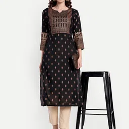 githaan Ethnic Motifs Printed Straight Kurta-picture-11