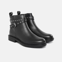 The Roadster Life Co. Women Mid-Top Regular Boots With Belt Detail-picture-32