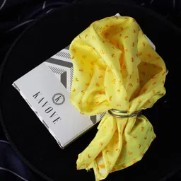 kavove KOVOVE Men Yellow Self-Designed Pocket Square-picture-23