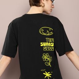 Kook N Keech Typography Printed Drop-Shoulder Sleeves Pure Cotton Oversized T-shirt-picture-20