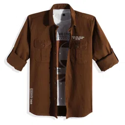 CHARCHIT Boys Comfort Printed Casual Shirt with T-Shirt-image-12