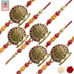 MEIRA JEWELLERY Set Of 5 Rakhi Greeting Card & Roli Chawal-picture-19