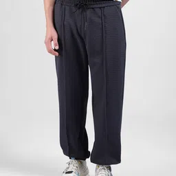 The Indian Garage Co Men Loose Fit Textured Waffle Jogger-picture-18