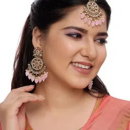 Rhymee Gold-Plated Stone Studded & Beaded Jewellery Set-picture-12