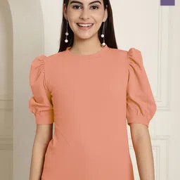 Tromko Women Pack Of 2 Puff Sleeve Regular & Peplum Top-picture-41