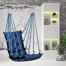 Patiofy Blue Comfortable Hammock Cushioned Swing Chair-image-82