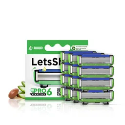 LetsShave Men Set Of 12 Pro 6 Sensitive Shaving Blades-picture-33