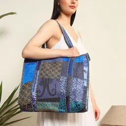 HANDICRAFT PALACE Women Ethnic Motifs Printed Shopper Tote Bag-picture-31