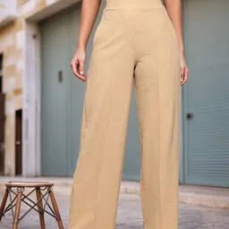 DressBerry Women Smart High-Rise Wrinkle Free Trousers-image-56