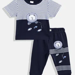 Moms Love Infant Boys Pure Cotton T-shirt With Joggers-picture-26