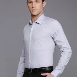 Louis Philippe Slim Fit Opaque Pure Cotton Formal Shirt-picture-15