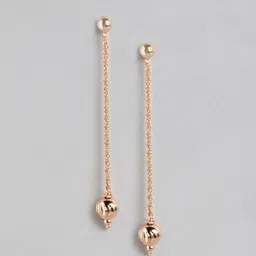 Sangria Rose Gold-Plated 925 Sterling Silver Contemporary Drop Earrings-picture-21