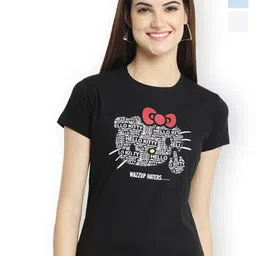 Fabflee Women Multicoloured 3 Printed Applique T-shirt-picture-31